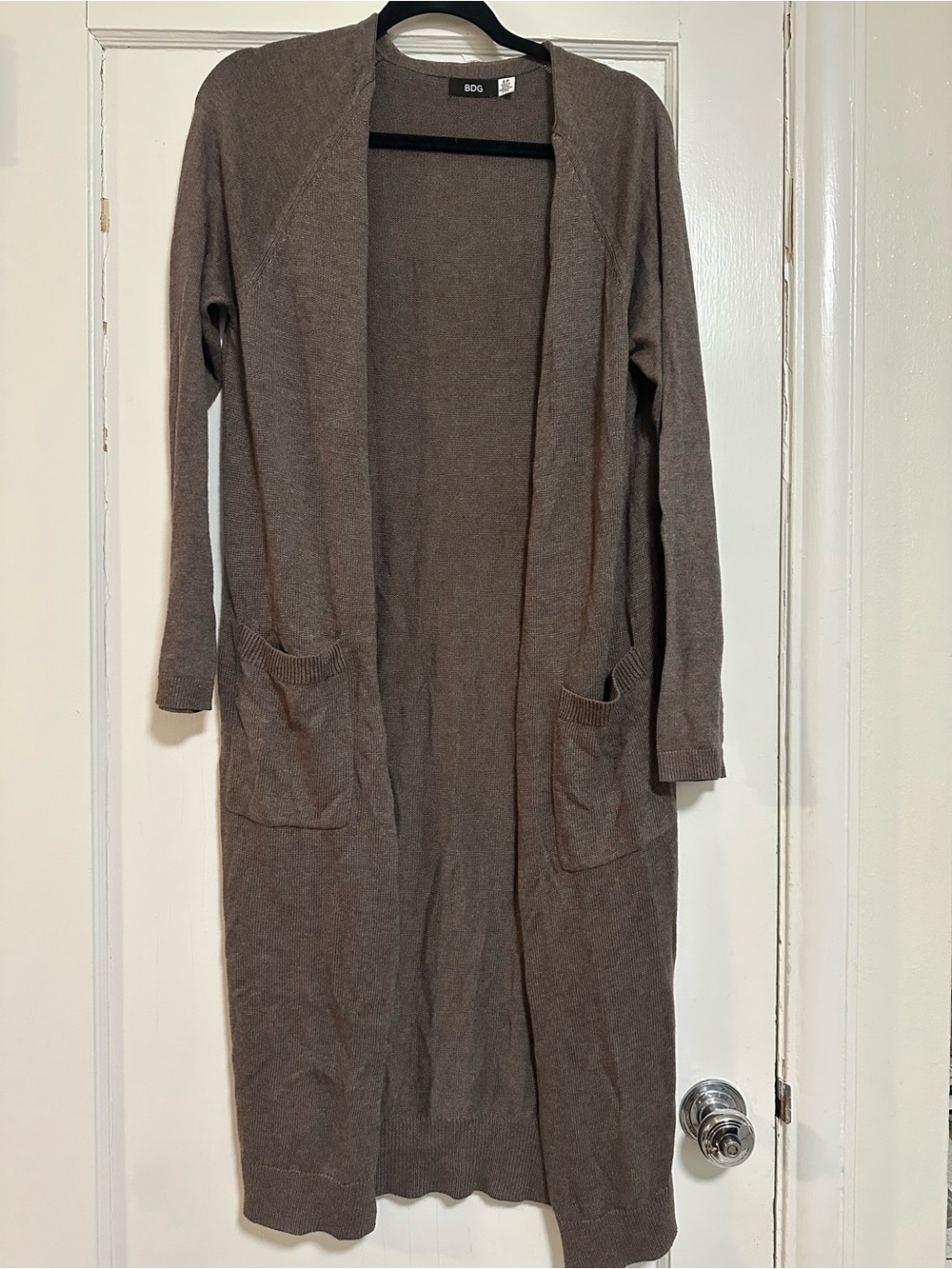 Urban Outfitters BDG Brown Taupe Long Open Cardigan